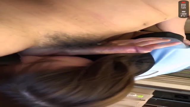 警官コスプレしているセフレのフェラ